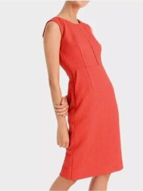 J. Crew Portfolio Textured Sheath Midi Dress